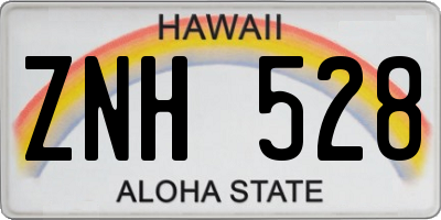 HI license plate ZNH528
