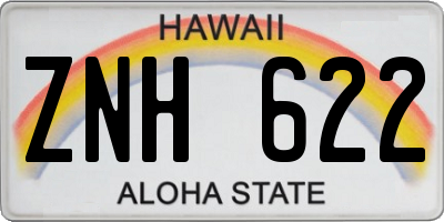 HI license plate ZNH622