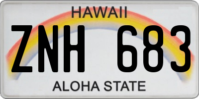 HI license plate ZNH683