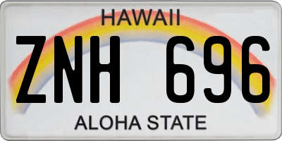 HI license plate ZNH696