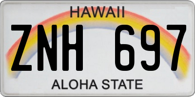 HI license plate ZNH697