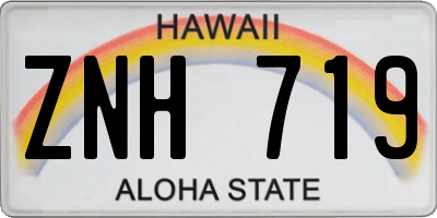HI license plate ZNH719