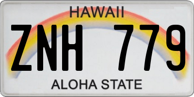 HI license plate ZNH779