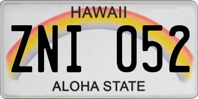 HI license plate ZNI052