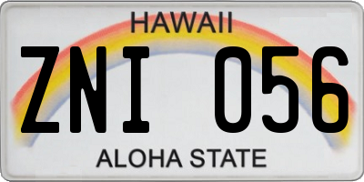 HI license plate ZNI056