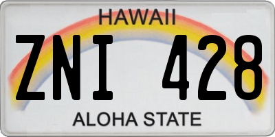 HI license plate ZNI428