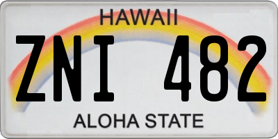 HI license plate ZNI482