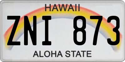 HI license plate ZNI873