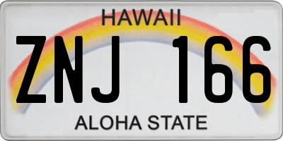 HI license plate ZNJ166