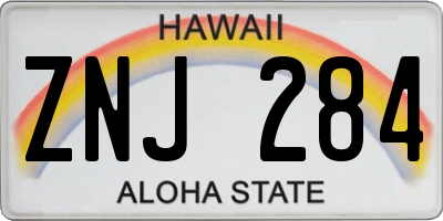 HI license plate ZNJ284