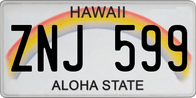HI license plate ZNJ599