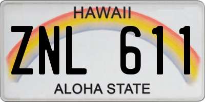 HI license plate ZNL611