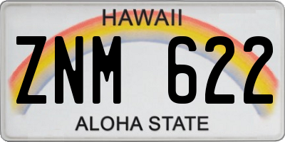 HI license plate ZNM622