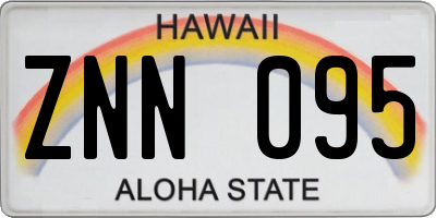 HI license plate ZNN095