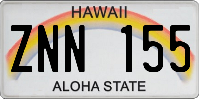 HI license plate ZNN155