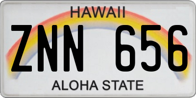 HI license plate ZNN656