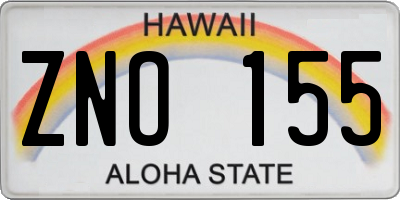 HI license plate ZNO155