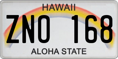 HI license plate ZNO168