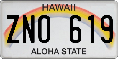 HI license plate ZNO619