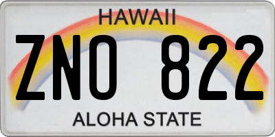 HI license plate ZNO822
