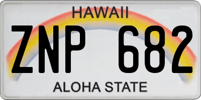 HI license plate ZNP682