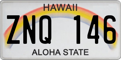 HI license plate ZNQ146