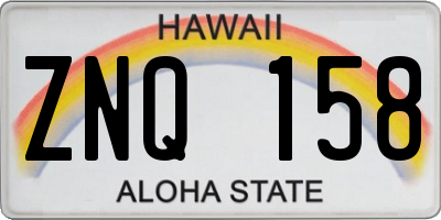 HI license plate ZNQ158