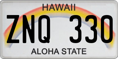 HI license plate ZNQ330