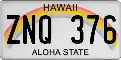 HI license plate ZNQ376