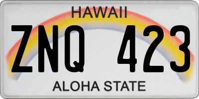 HI license plate ZNQ423