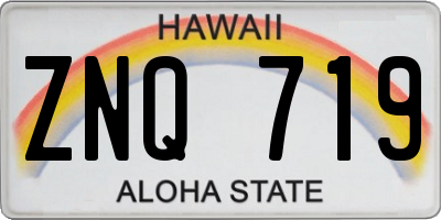 HI license plate ZNQ719