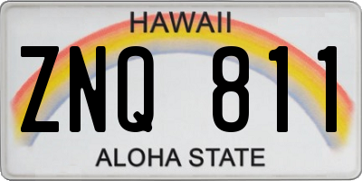 HI license plate ZNQ811