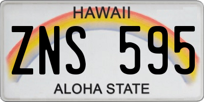 HI license plate ZNS595