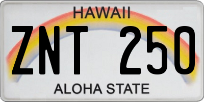 HI license plate ZNT250