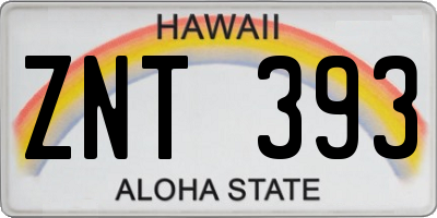 HI license plate ZNT393
