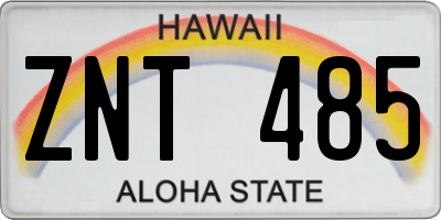 HI license plate ZNT485