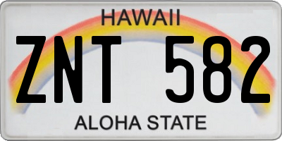 HI license plate ZNT582