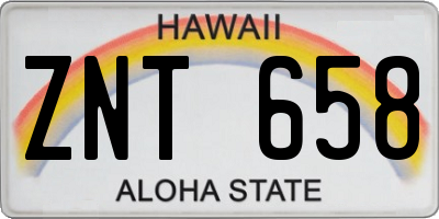 HI license plate ZNT658