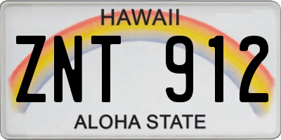 HI license plate ZNT912