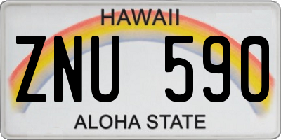 HI license plate ZNU590