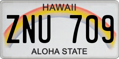 HI license plate ZNU709