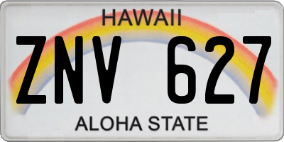 HI license plate ZNV627