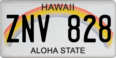 HI license plate ZNV828