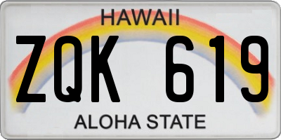 HI license plate ZQK619