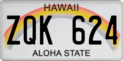 HI license plate ZQK624