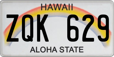 HI license plate ZQK629