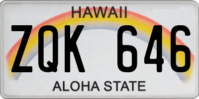HI license plate ZQK646