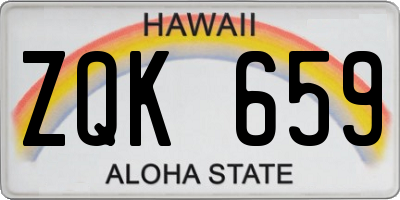 HI license plate ZQK659