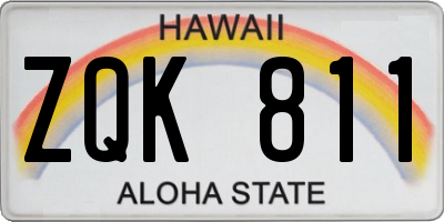 HI license plate ZQK811