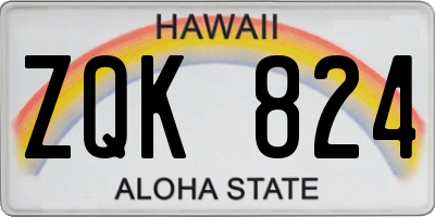 HI license plate ZQK824